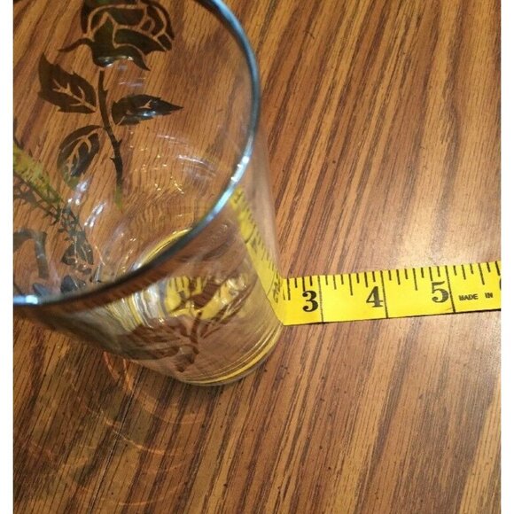 25th Wedding Anniversary Tumbler Drink Glass‎ Silver Rim Frosted Floral Vtg - Picture 8 of 9